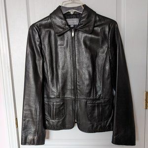 Ann Taylor black size Small leather jacket